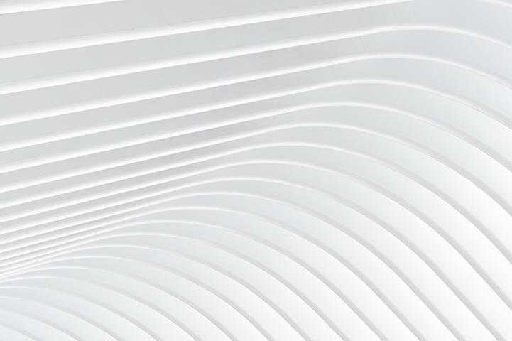 abstract of white curved architectural detail