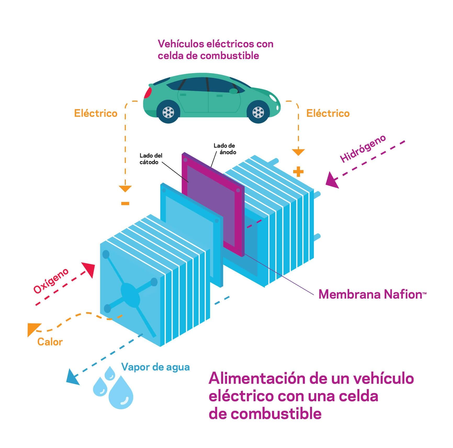 Alimentar un vehículo eléctrico con una celda de combustible
